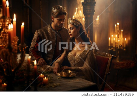 AI-generated content. Renaissance Romance in Candlelit Ambiance 111459199