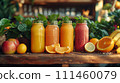 healthy smoothies and juices made from fresh fruits and vegetables , AI Generate 111460079