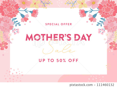 Mother's day carnation design banner background. Vector illustration. Mother's day carnation design banner background. Vector illustration. 111460132