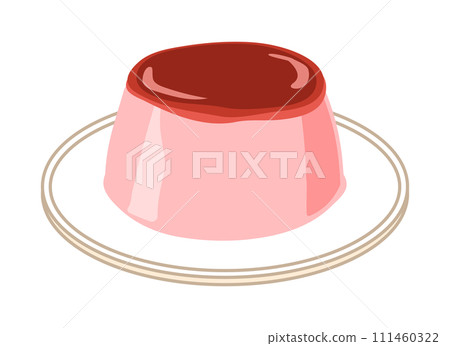 strawberry pudding on a plate strawberry pudding on a plate 111460322