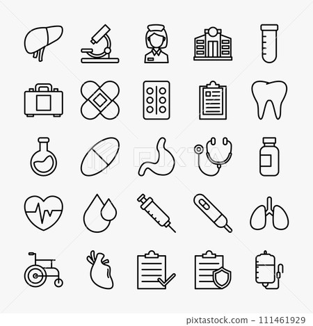 Medical icon set. vector illustration Medical icon set. vector illustration 111461929