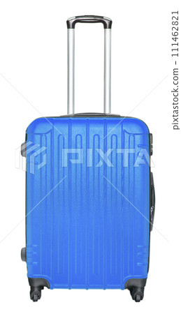 Blue suitcase isolated on white background with clipping path Blue suitcase isolated on white background with clipping path 111462821