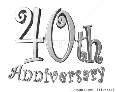 3DCG角色「40週年/40週年」銀、銀 3DCG角色「40週年/40週年」銀、銀 111463351