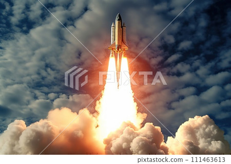 Successful rocket launch rocket launch to the space 111463613