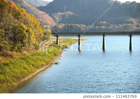 Autumn Nishiwaga Town JR Kitakami Line 111463769