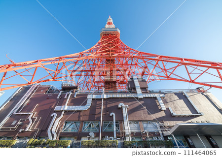 "Tokyo" Clear blue sky and Tokyo Tower scenery 111464065