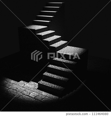 Stone staircase at night 111464080