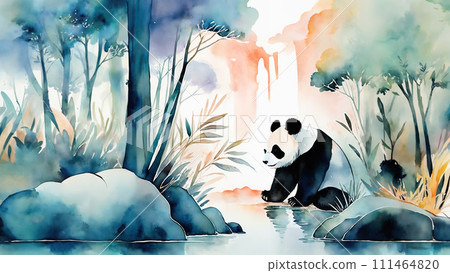 森林裡的熊貓 111464820