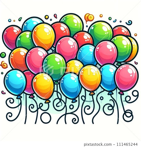 Vector illustration of colorful balloons Vector illustration of colorful balloons 111465244