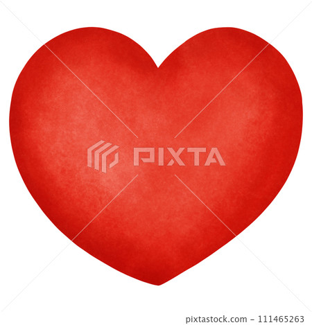 Heart-shaped painting for Valentine's Day, watercolor style 111465263