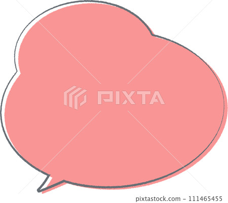 Illustration of a red speech bubble Illustration of a red speech bubble 111465455