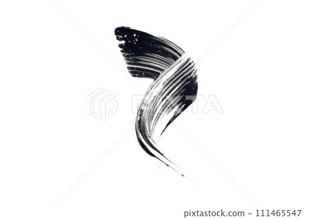 swatch, mascara brushstroke smear isolated on white background flat lay 111465547