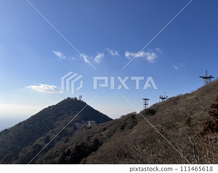 從山頂看到的筑波山_女體山_男體山 111465618