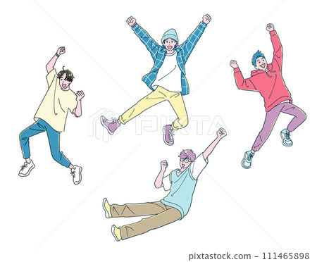 動漫風格跳躍人套裝 111465898