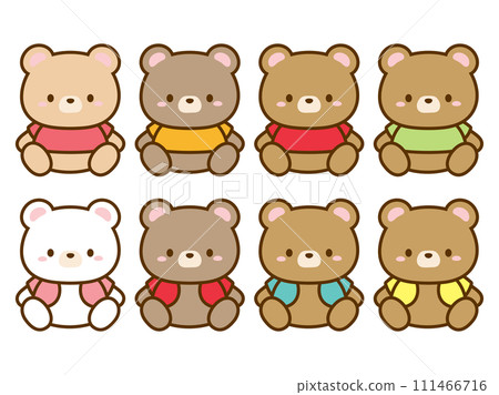 cute bear illustration set cute bear illustration set 111466716