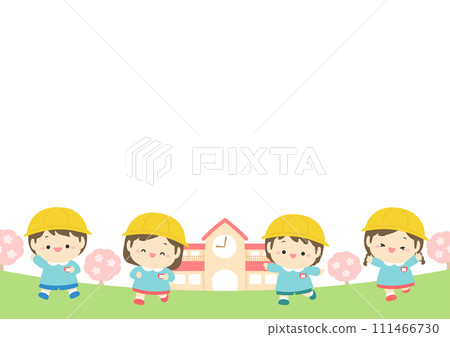 春天的幼兒園，櫻花園和可愛的孩子們04 111466730