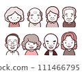 Smiling senior icon illustration set 111466795