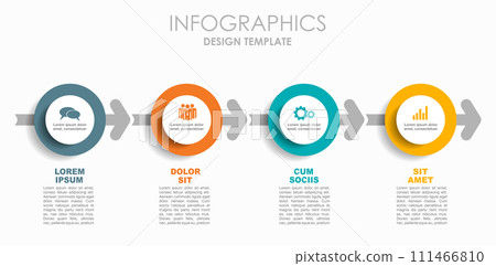 Infographic design template with place for your data. Vector illustration. 111466810