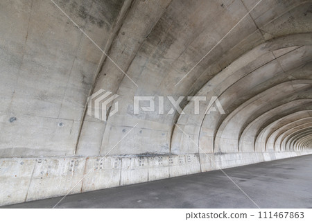 Wakkanai City, Hokkaido: Inside the Wakkanai Kohoku Breakwater Dome, which has been selected as a Hokkaido Heritage Site Wakkanai City, Hokkaido: Inside the Wakkanai Kohoku Breakwater Dome, which has been selected as a Hokkaido Heritage Site 111467863