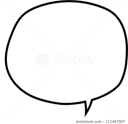 Black and white color speech bubble balloon, icon sticker memo keyword planner text box banner, flat png transparent element design 111467907