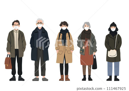 People wearing masks 111467925