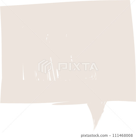 Colorful pastel beige color speech bubble balloon, icon sticker memo keyword planner text box banner, flat png transparent element design 111468008