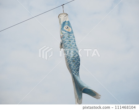 Carp streamers swimming in the cloudy sky Carp streamers swimming in the cloudy sky 111468104