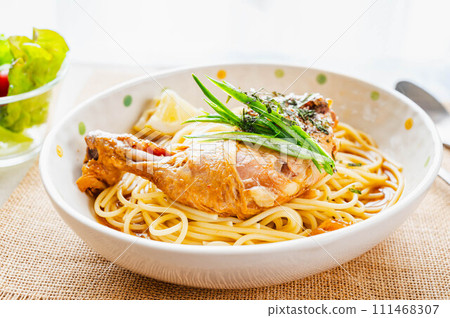 Japanese-style chicken pasta Japanese-style chicken pasta 111468307