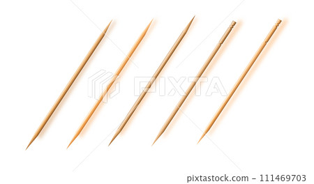 Toothpicks. hygiene and health on toothpicks white background. Vector. 111469703
