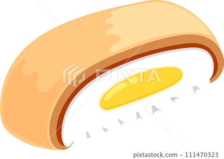 food illustration image, crispy flour with rice and egg filling 111470323