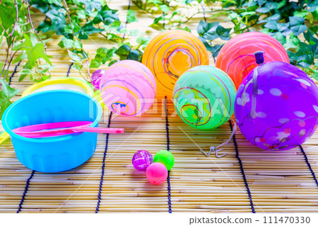 Goldfish scooping Super Bowl Sinking Water 111470330