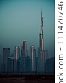 Vertical background Burj Khalifa blue downtown business bay dubai uae cryptocurrency  111470746
