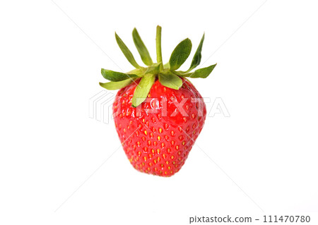 Fresh natural strawberry on white background, isolate 111470780