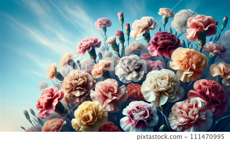 Blue sky and carnation 111470995