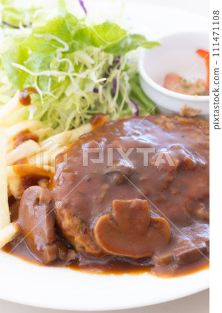 Delicious hamburger steak 111471108