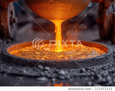 red-hot iron metallurgical plant 111471323