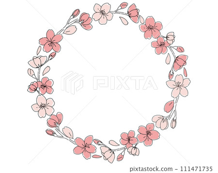 Cherry blossom frame pink x white flower frame transparent png 111471735