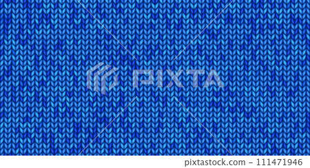 Bright blue endless tricot pattern 111471946