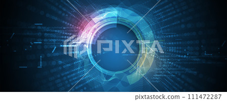 Abstract vector background. Futuristic technology style. Elegant background for business tech presentations. 111472287