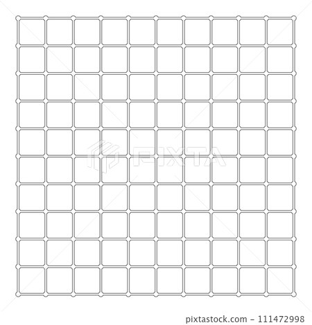 Square grid checkered contour outline line icon black color vector illustration image thin flat style 111472998
