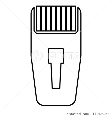 Connector RJ-45 connecter ethernet rj45 internet contour outline line icon black color vector illustration image thin flat style 111473038