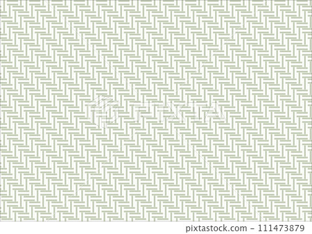 Traditional Japanese patterns Three-piece, wickerwork, and higaki seamless pattern green 111473879