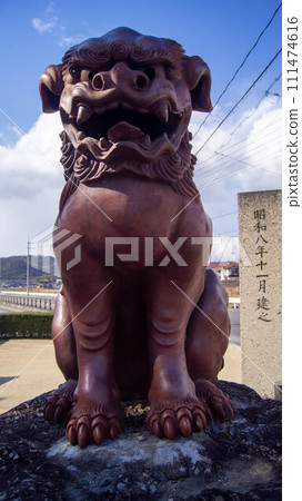 Kibitsu Shrine, Komon, Guardian Beast, Stone Lion, Stone Statue 111474616