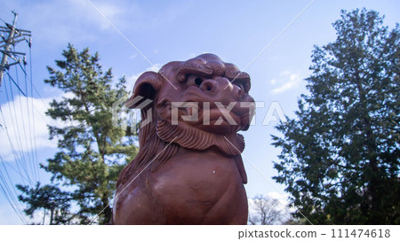 Kibitsu Shrine, Komon, Guardian Beast, Stone Lion, Stone Statue 111474618