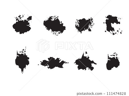 Abstract vector splatter set black color background design. illustration vector design. Abstract vector splatter set black color background design. illustration vector design. 111474828