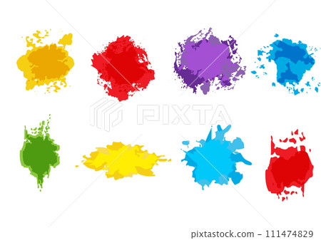 Abstract vector splatter set color background design. illustration vector design. Abstract vector splatter set color background design. illustration vector design. 111474829