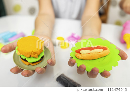 Creative Playtime with Playdough Food 111474943