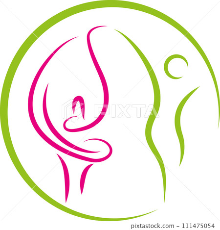 Flower and woman, gynecologist, physiotherapy, woman, logo Flower and woman, gynecologist, physiotherapy, woman, logo 111475054