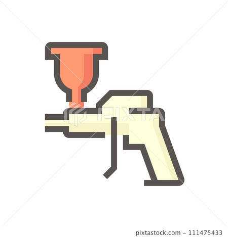 Car paint and repair service tool vector icon design, 48x48 pixel perfectand editable stroke. 111475433