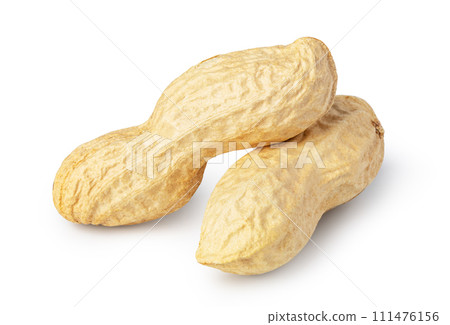 peanuts on a white background 111476156